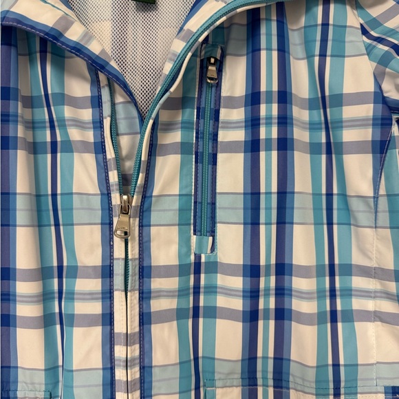Lauren Ralph Lauren Active Womens Blue White Check Plaid Lined Jacket Size Small - Picture 6 of 12